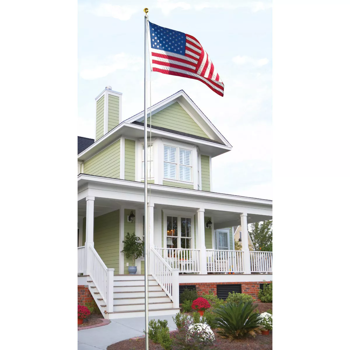 Valley Forge 3 Ft. x 5 Ft. Nylon American Flag & 20 Ft. Pole Kit - photo 3