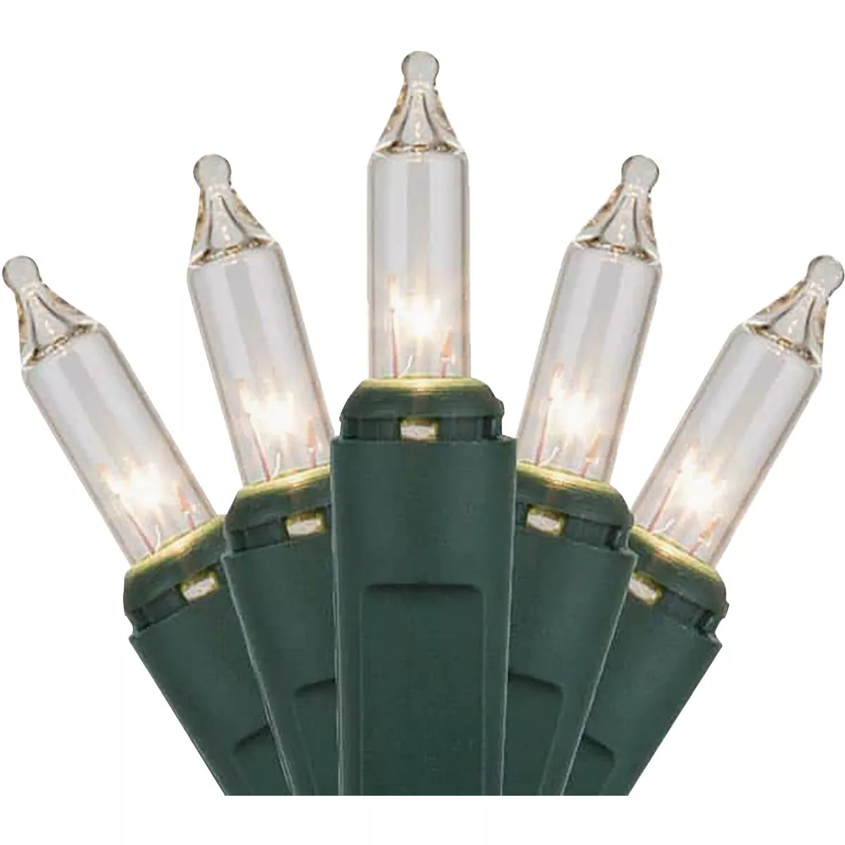 J Hofert Clear 50-Bulb Mini Incandescent String Light Set with Green Wire