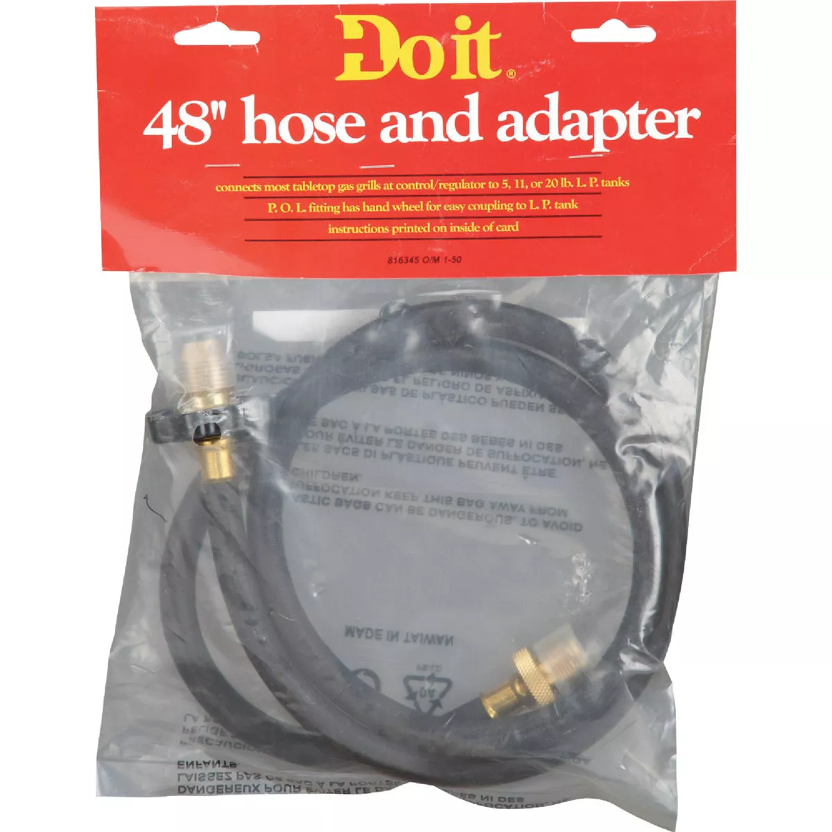 GrillPro 4 Ft. 1/2 In. PVC LP Hose with Adapter - photo 2