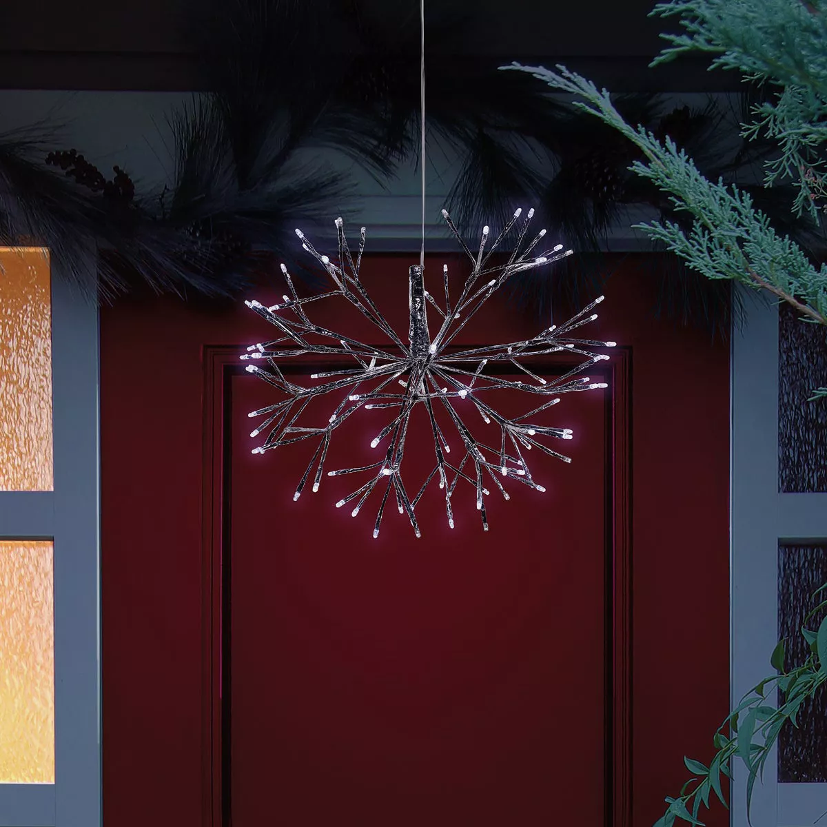 Alpine 16 In. LED White Snowflake Ornament Lighted Decoration - photo 3