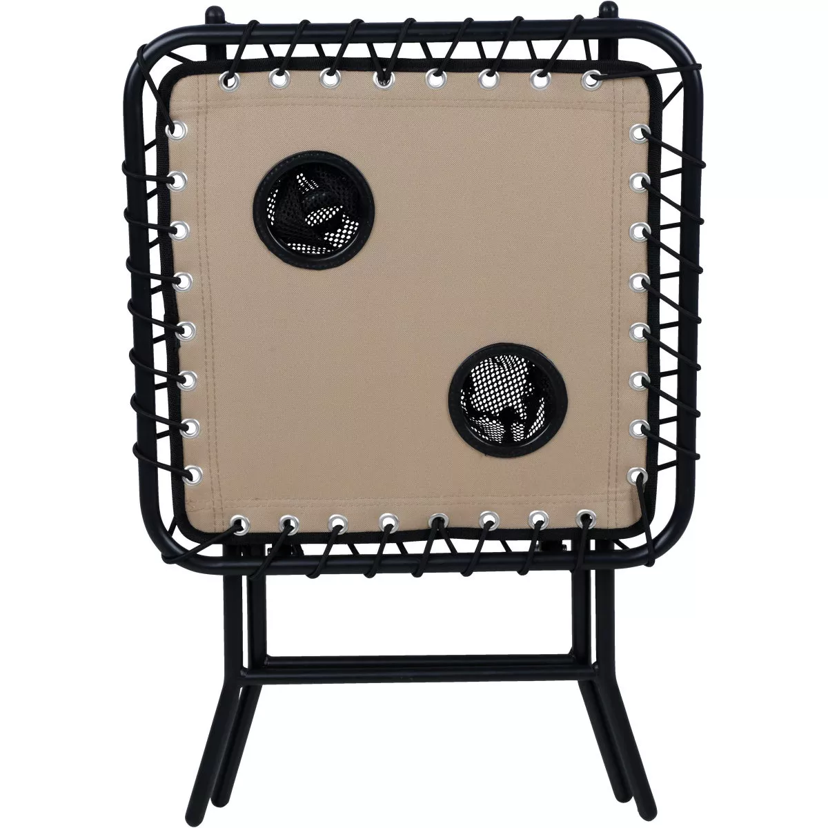 Outdoor Expressions Tan 18 In. Square Steel Folding Side Table - photo 3