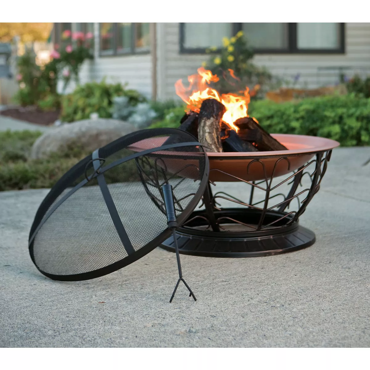 Outdoor Expressions 30 In. Coppertone Round Steel Fire Pit - photo 3
