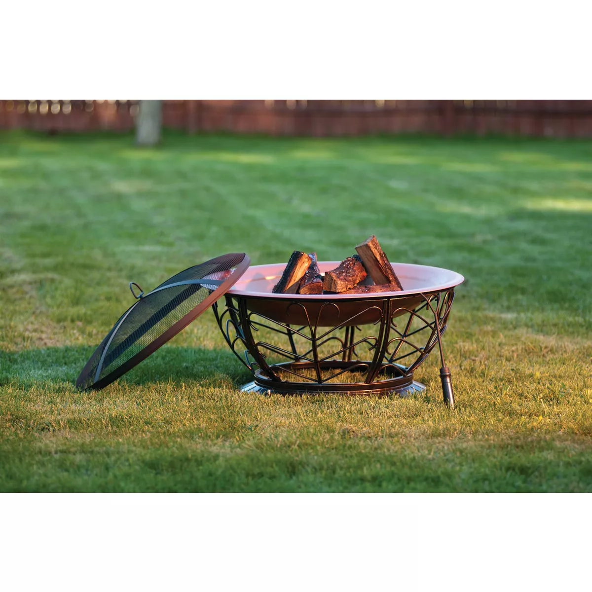 Outdoor Expressions 30 In. Coppertone Round Steel Fire Pit - photo 4