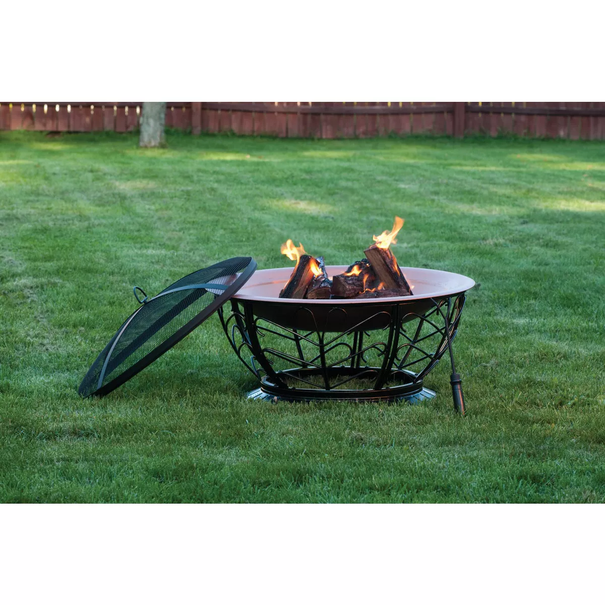 Outdoor Expressions 30 In. Coppertone Round Steel Fire Pit - photo 5