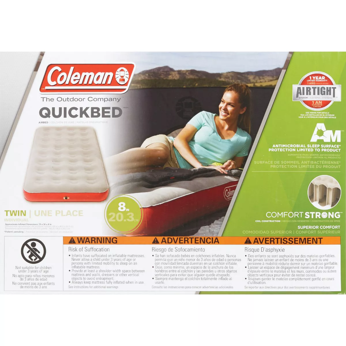 Coleman twin airbed cot instructions best sale