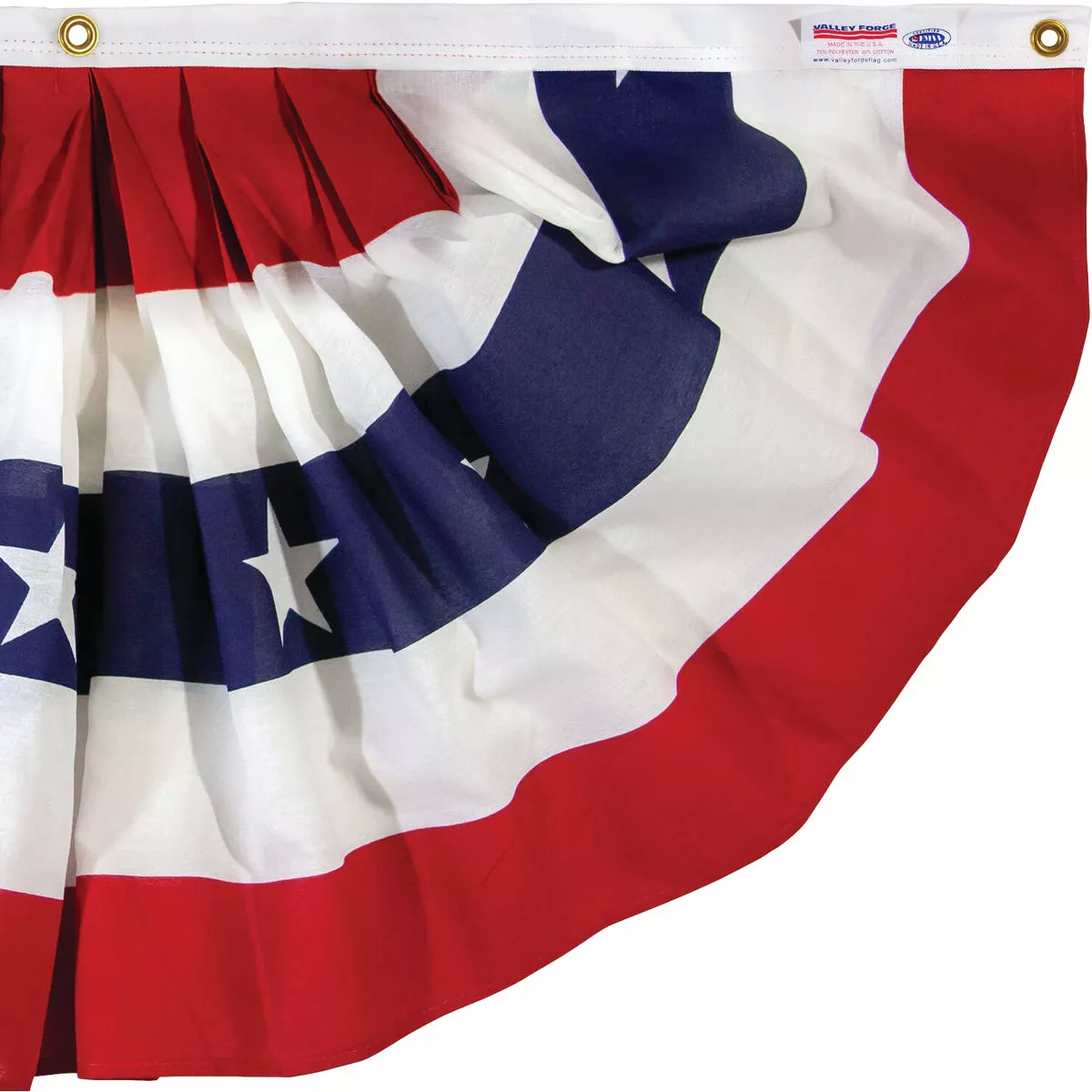 Valley Forge 1.5 Ft. W. x 3 Ft. L. Polycotton Fan Flag Bunting (2-Pack) - photo 2