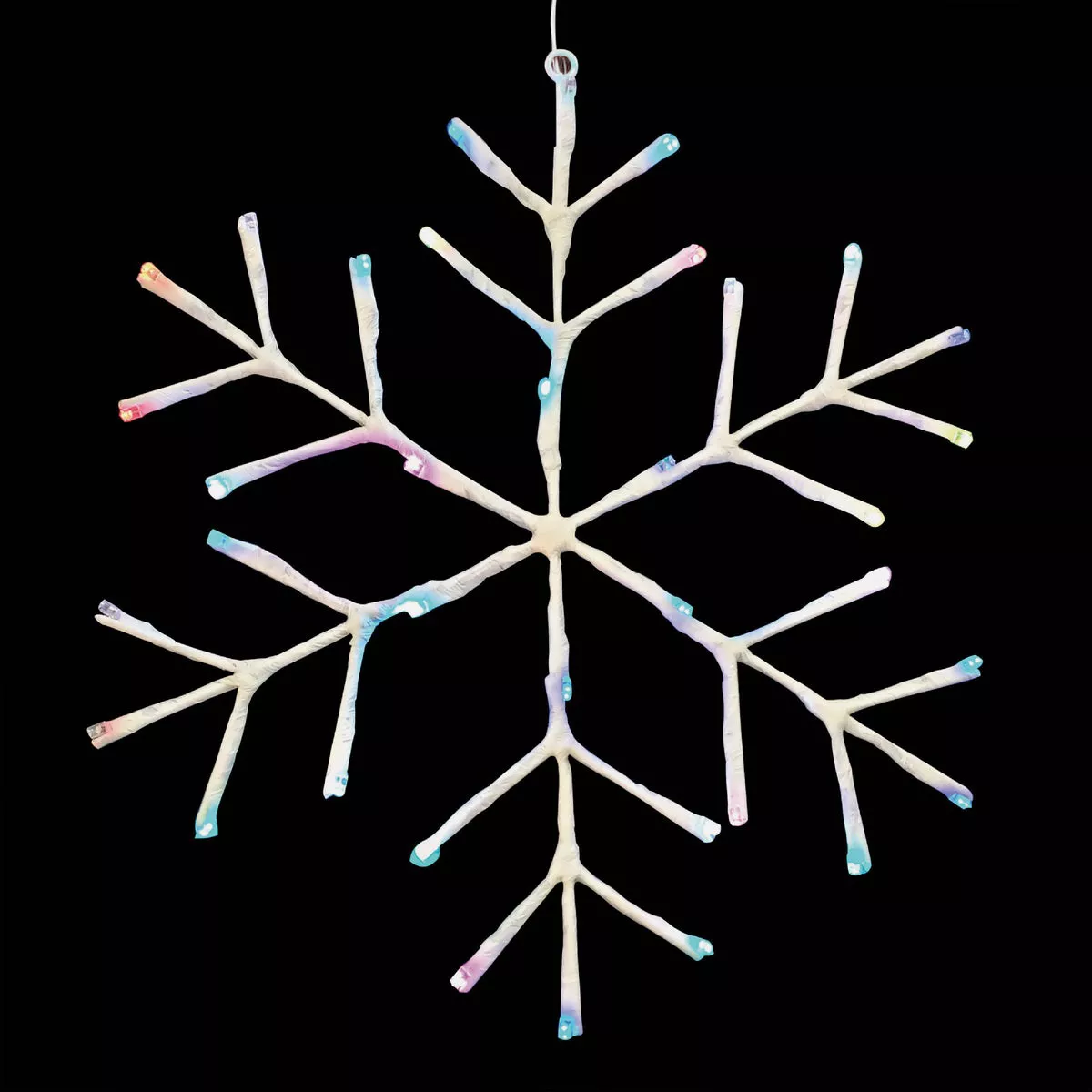 Alpine 16 In. LED Multi-Color Snowflake Hanging Lighted Decoration - photo 3