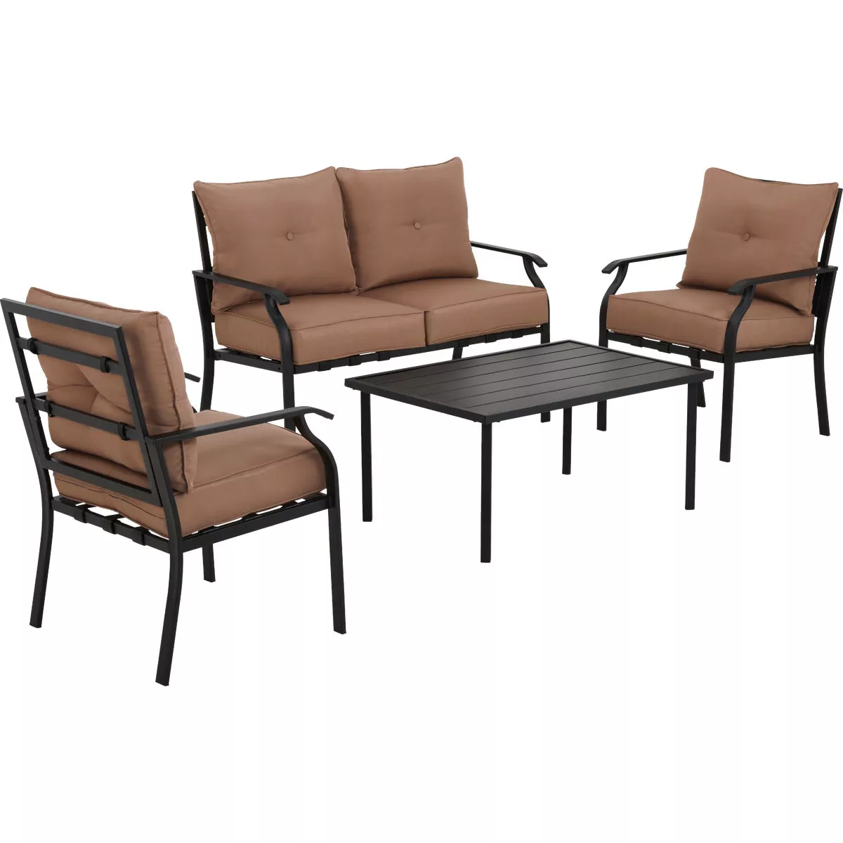 Outdoor Expressions Azure Brown Chat Set (4-Piece)