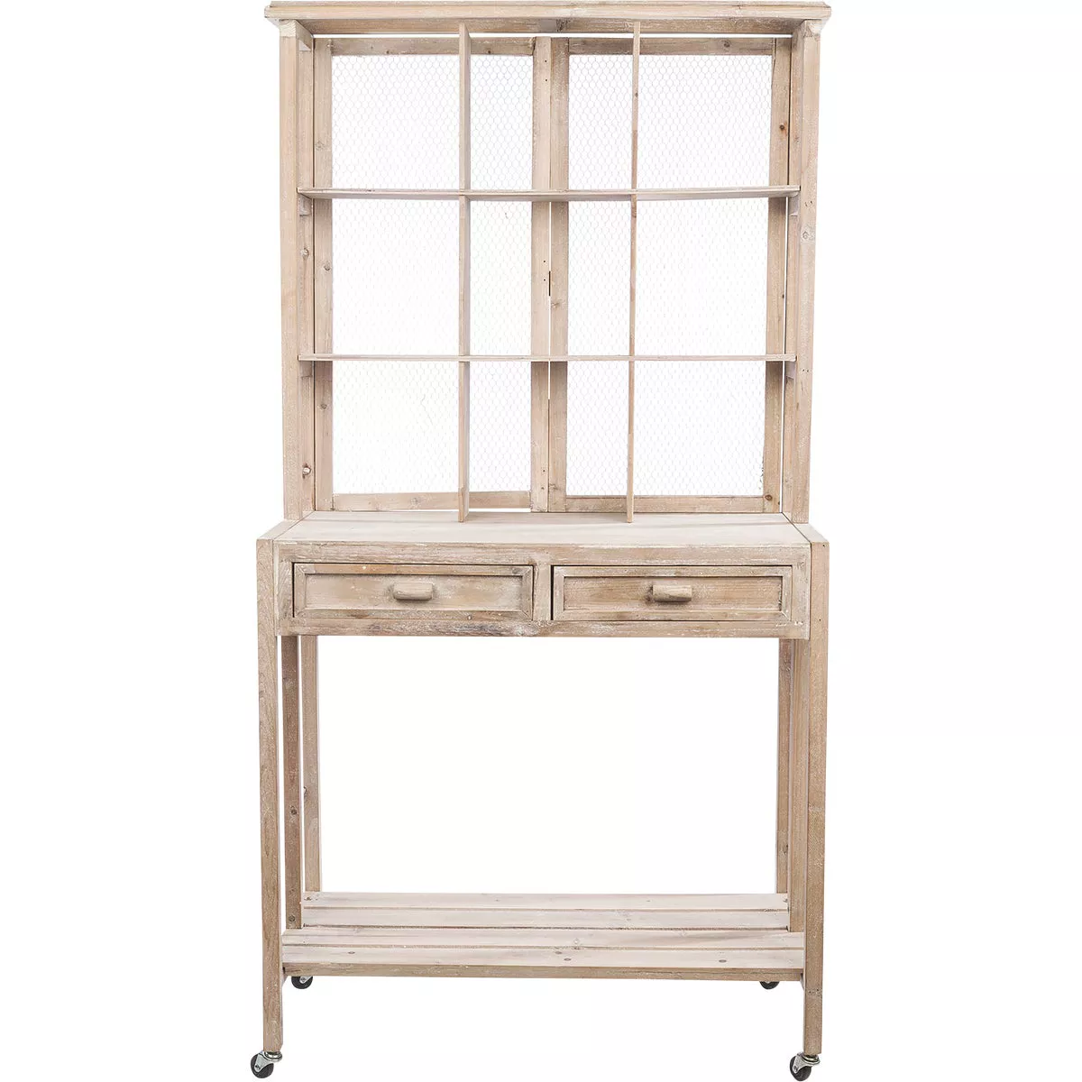 Alpine 16 In. W. x 67 In. H. x 34 In. L. Rustic Wooden Potting Hutch