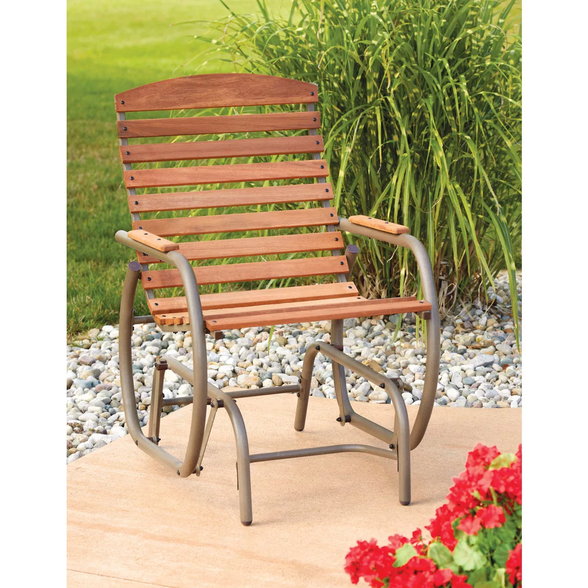 Jack Post Country Garden Taupe Hi-Back Glider Chair - photo 2