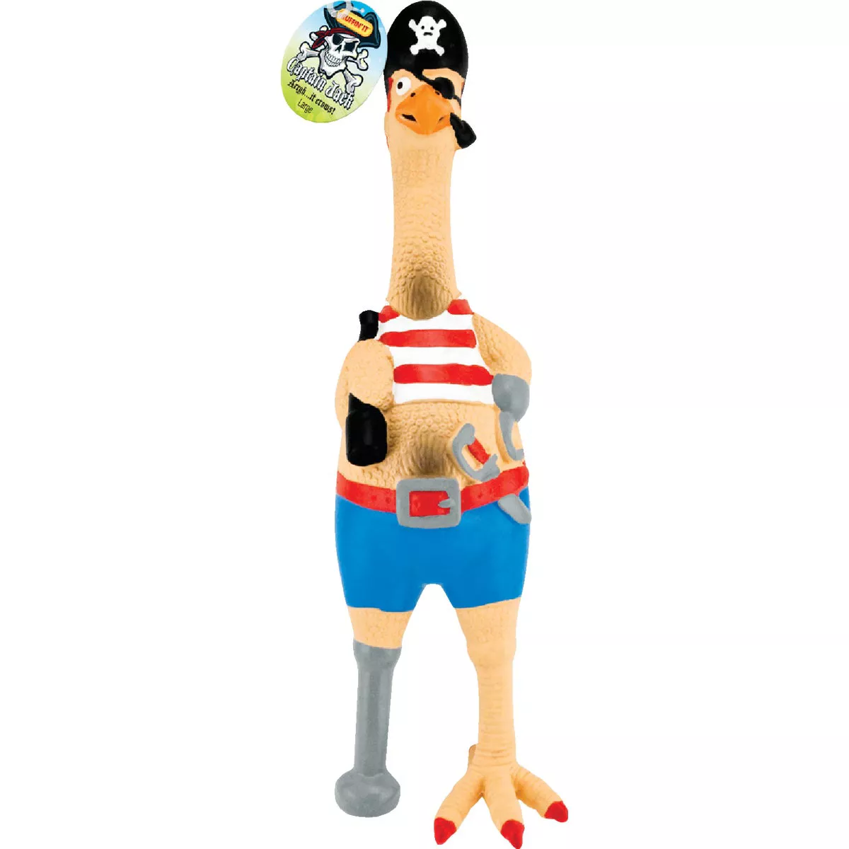 Westminster Pet Ruffin' It Captain Jack Squeaky 17 In. Chicken Dog Toy