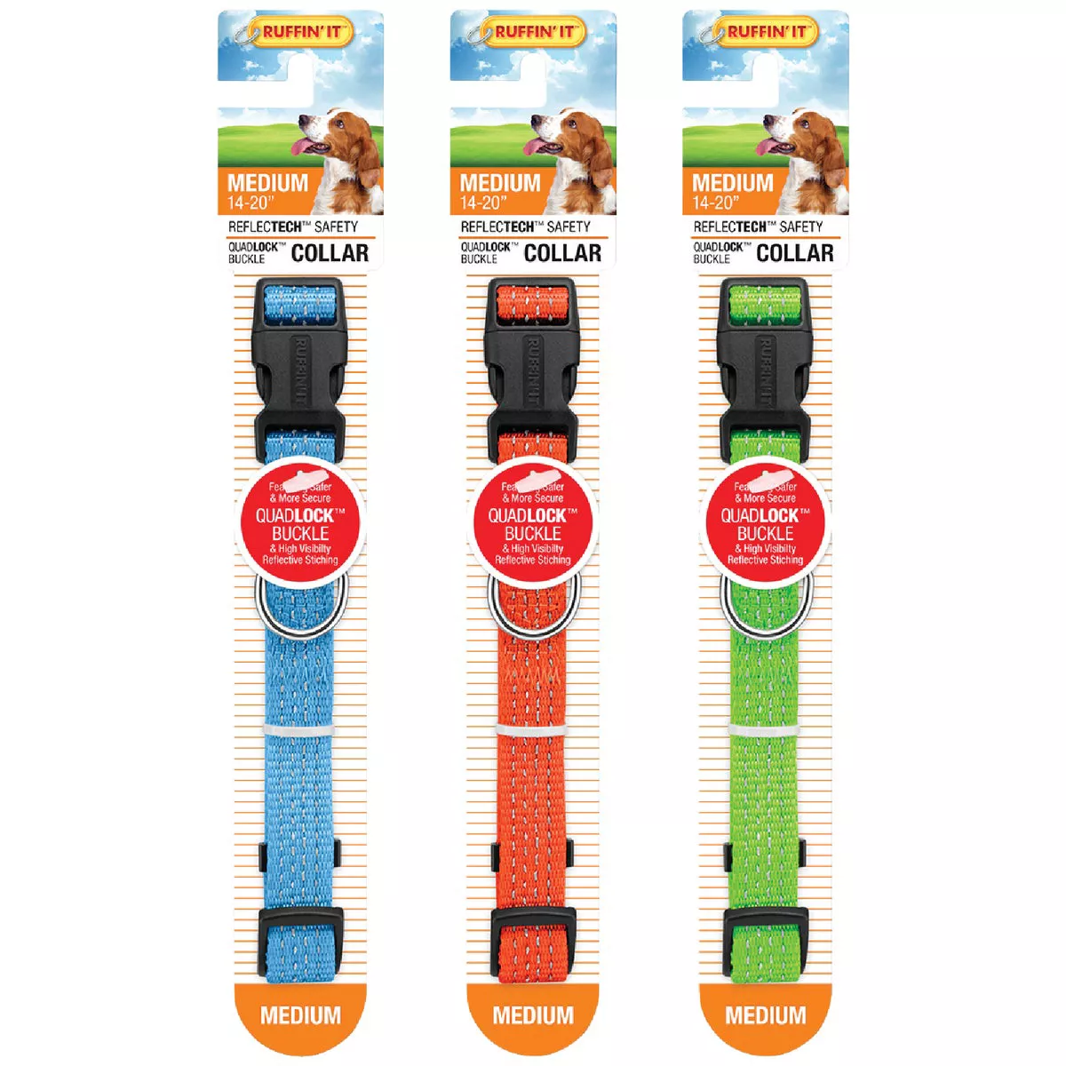 Westminster Pet Ruffin' it ReflecTech 14 In. to 20 In. Nylon High-Visibility Dog Collar - photo 3