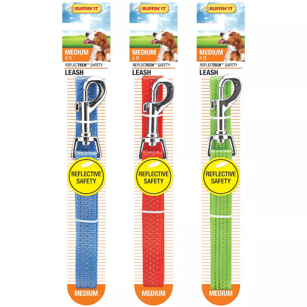 Westminster Pet Ruffin' it 4 Ft. Nylon Reflective High Visibility Medium Dog Leash - photo 6