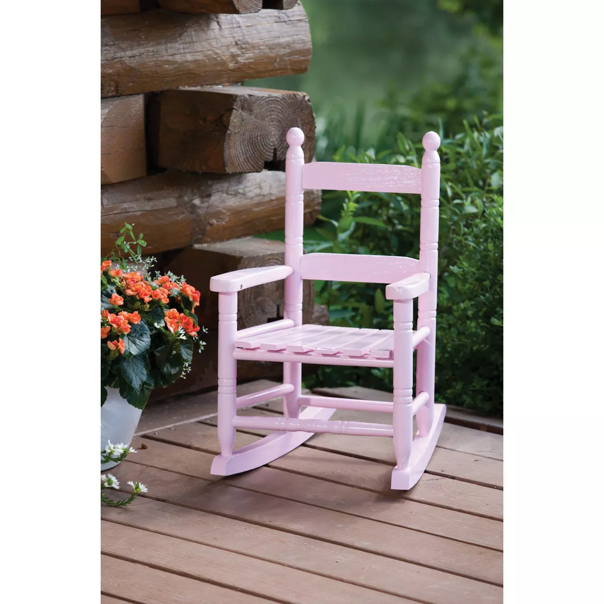 Knollwood Pink Wood Child Rocking Chair - photo 3