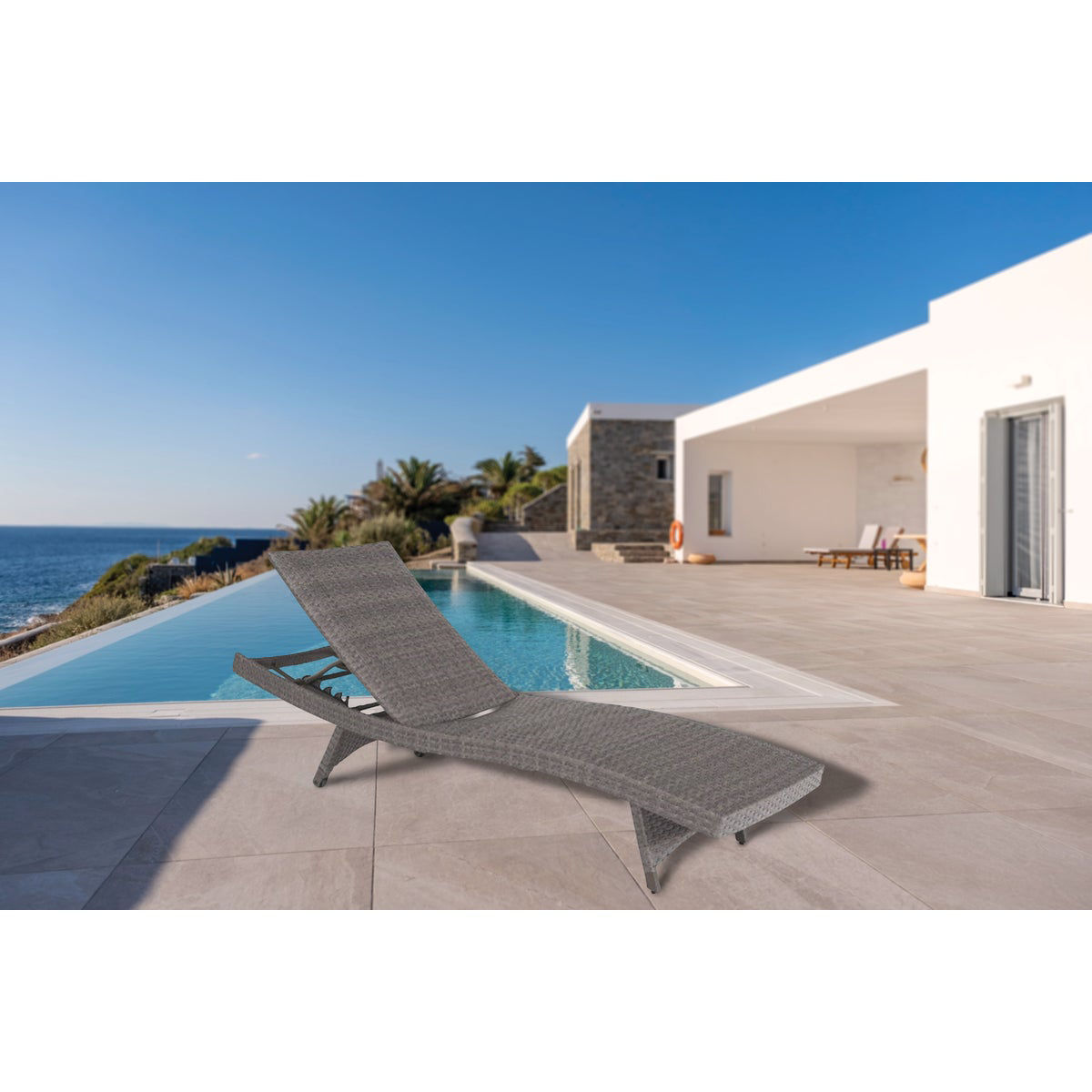 Pacific Casual Palm Aire Aluminum Frame Chaise Lounge Do it Best