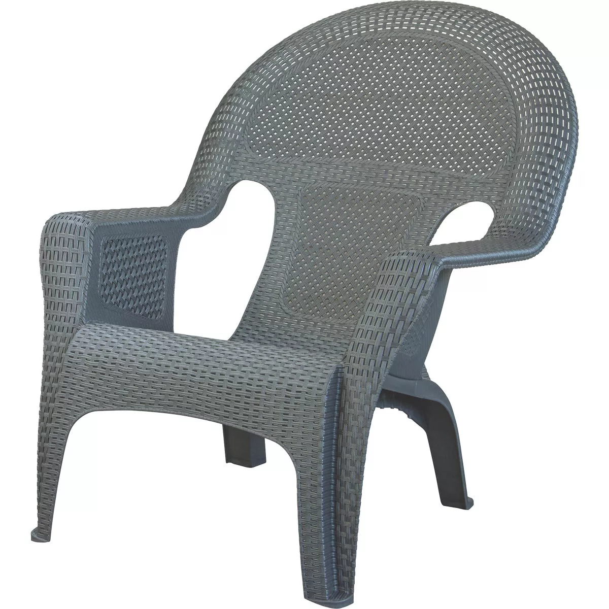 Adams Gray Woven Poly Lounge Chair