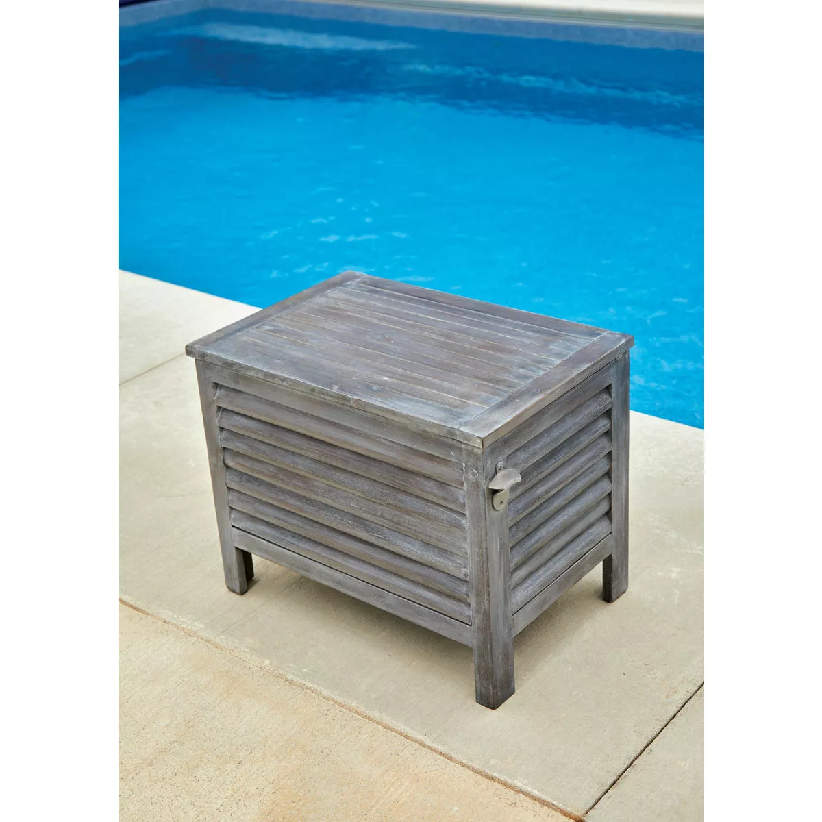 Leigh Country 56 Qt. Acacia Wood Cooler, Gray - photo 4