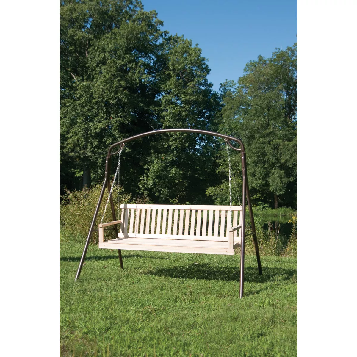 Jack Post Country Garden Steel 71-1/2 In. W. x 48 In. D. x 66-3/4 In. H. Brown Swing Frame - photo 4