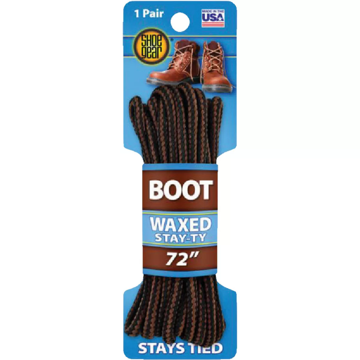 Shoe Gear Waxed 72 In. Round Boot Laces