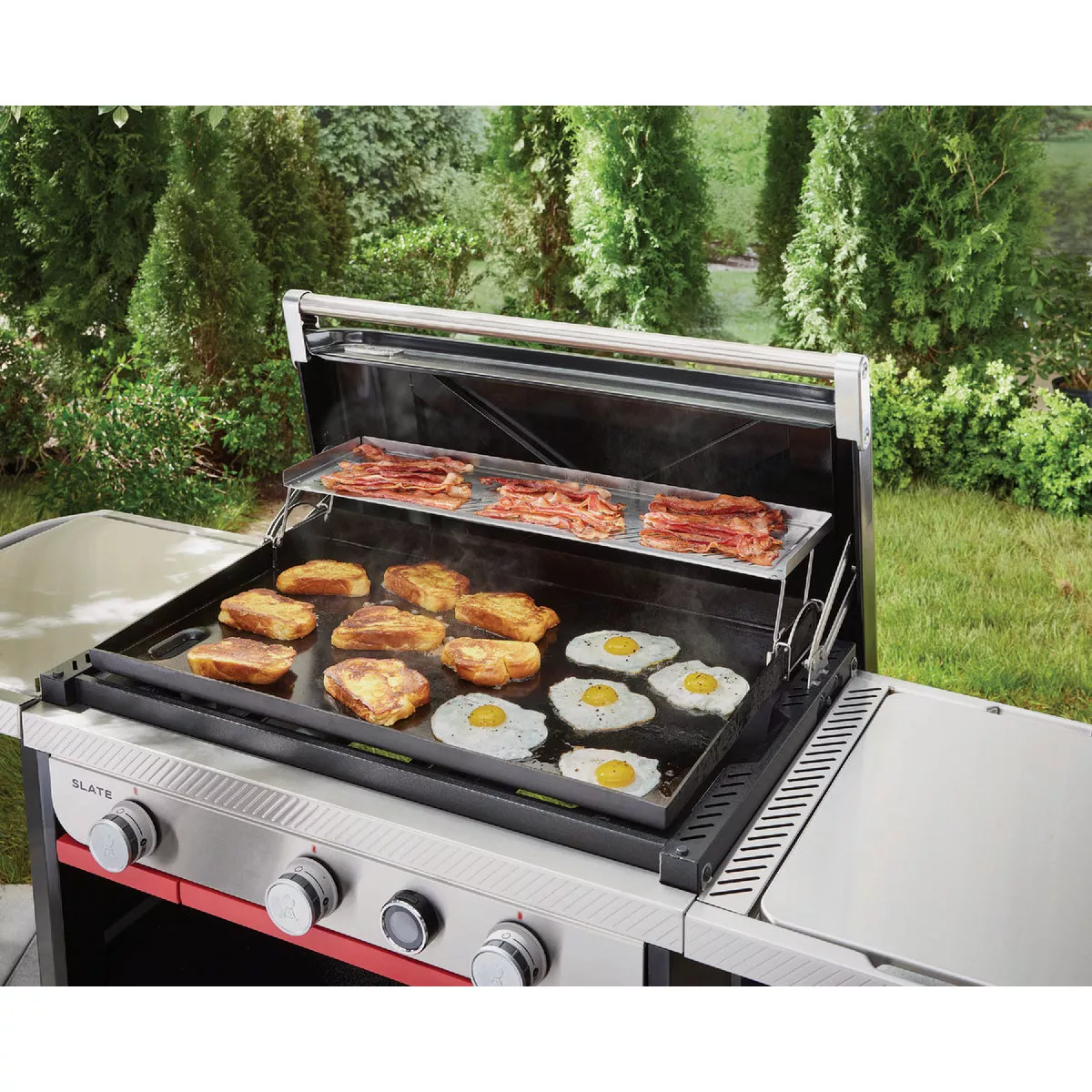 Weber Slate Adjustable 30 In. Warming Rack/Roasting Tray - photo 2