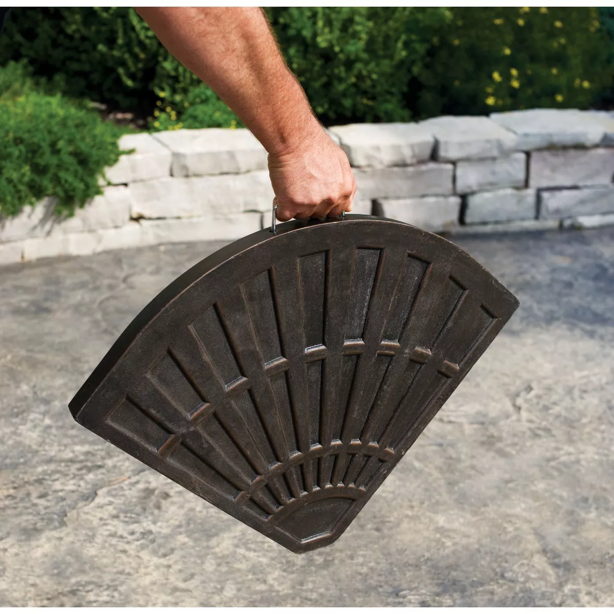 Outdoor Expressions 19 In. Offset Bronze Resin Umbrella Base - photo 4