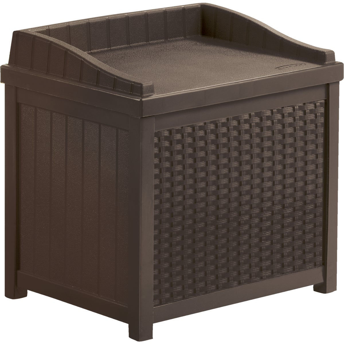 Plastic wicker storage online bench