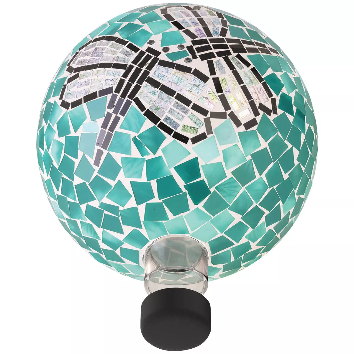 Alpine 10 In. Dia. Mosaic Dragonfly Duo Glass Gazing Globe - photo 2