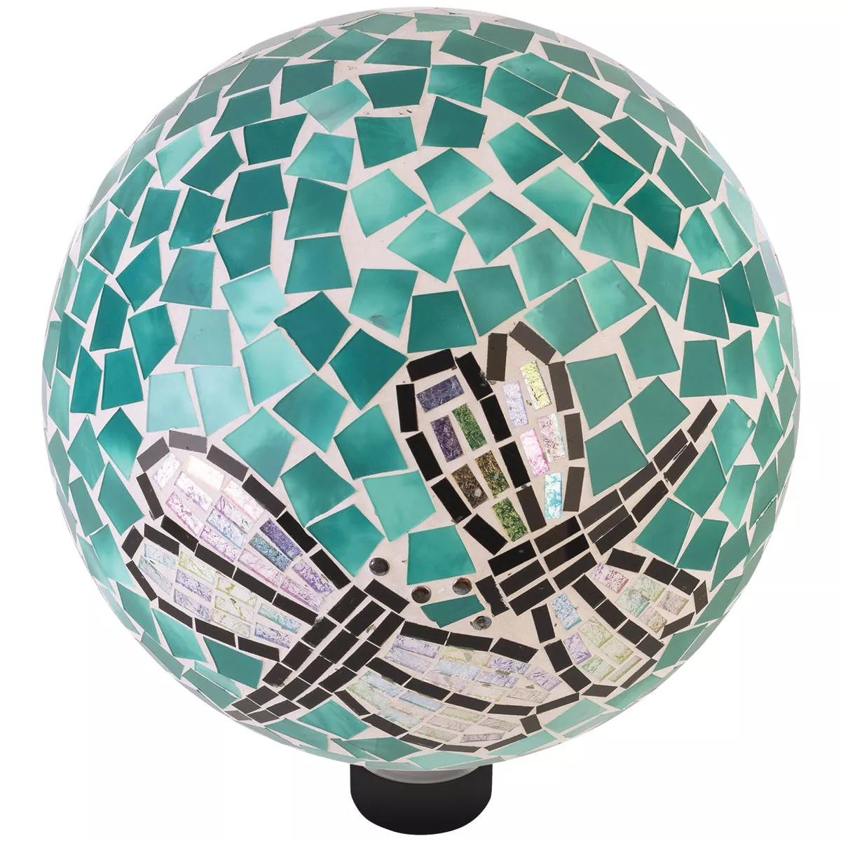 Alpine 10 In. Dia. Mosaic Dragonfly Duo Glass Gazing Globe - photo 3