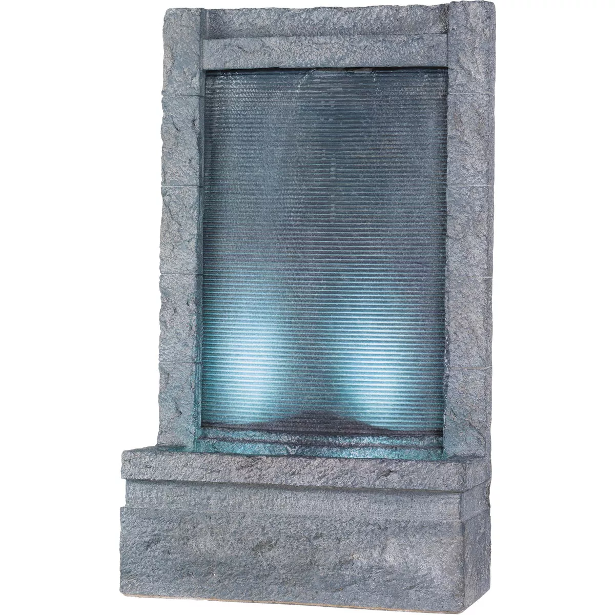 Lumineo 21.7 In. W. x 36 In. H. x 9.1 In. L. Gray GRC Wall Fountain