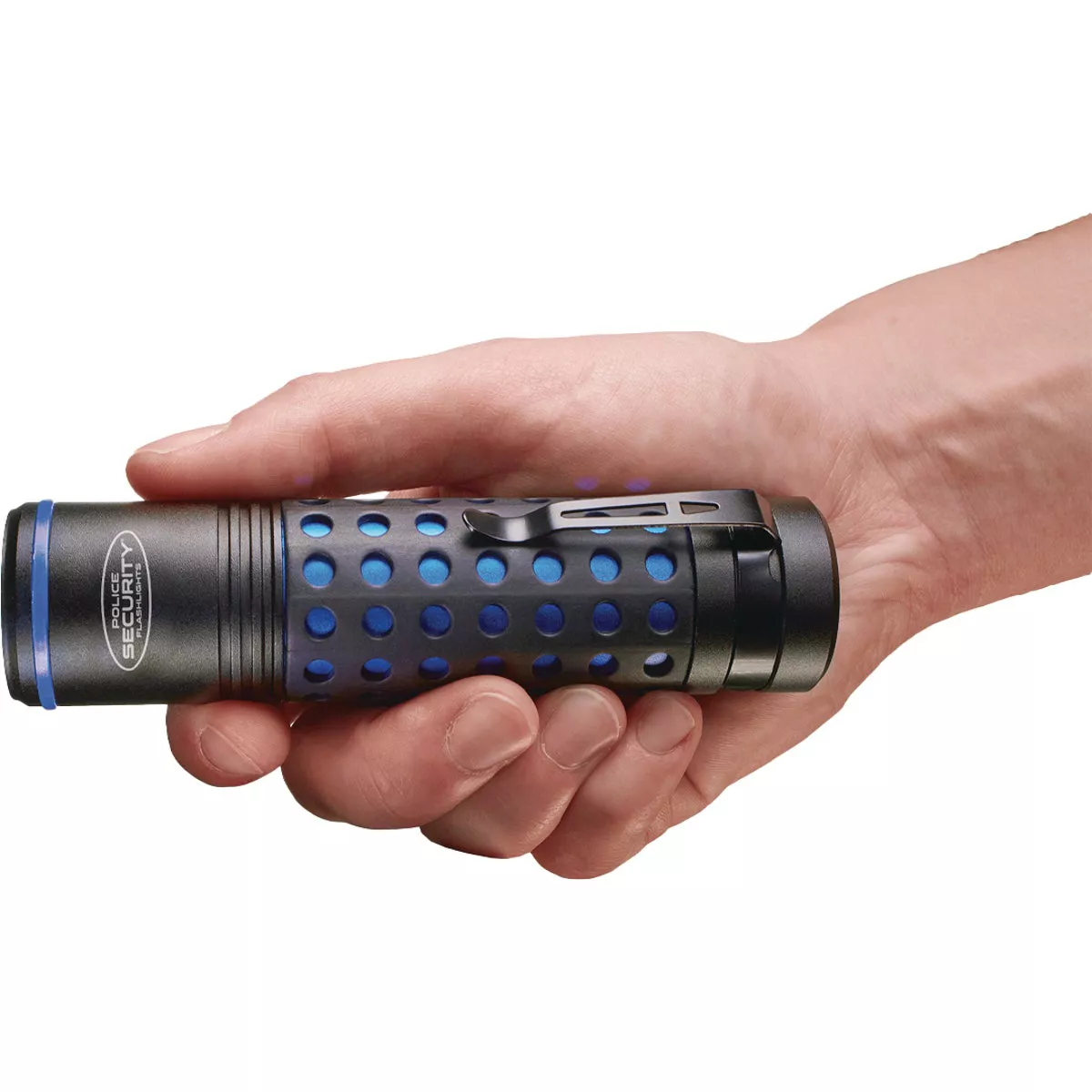 Police Security Barricade 3AAA 400 Lm. Focusing Rubber Grip LED Flashlight - photo 2