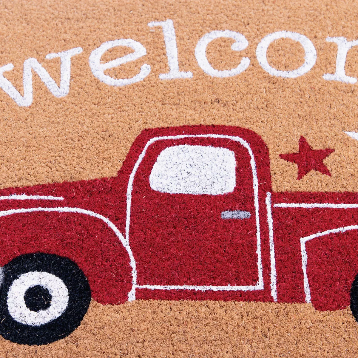 Natco Home 18 In. x 30 In. Coir Outdoor Doormat, Welcome Patriotic Truck - photo 2
