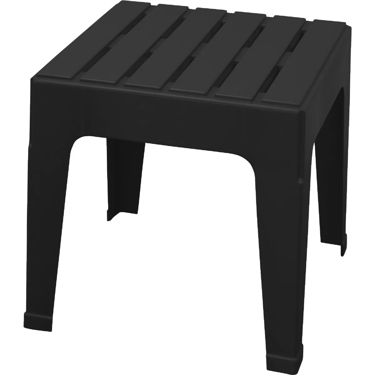 Adams Big Easy Black 18.9 In. Square Resin Stackable Side Table