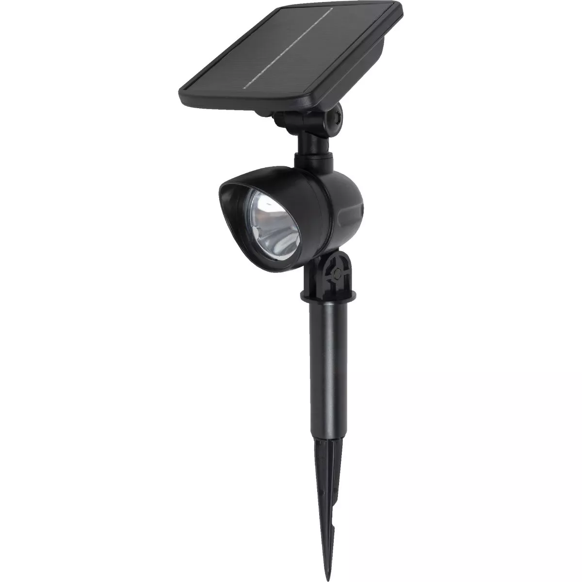 Moonrays Black 7 SMD LED Up to 8-Hour Run Time Solar Spotlight