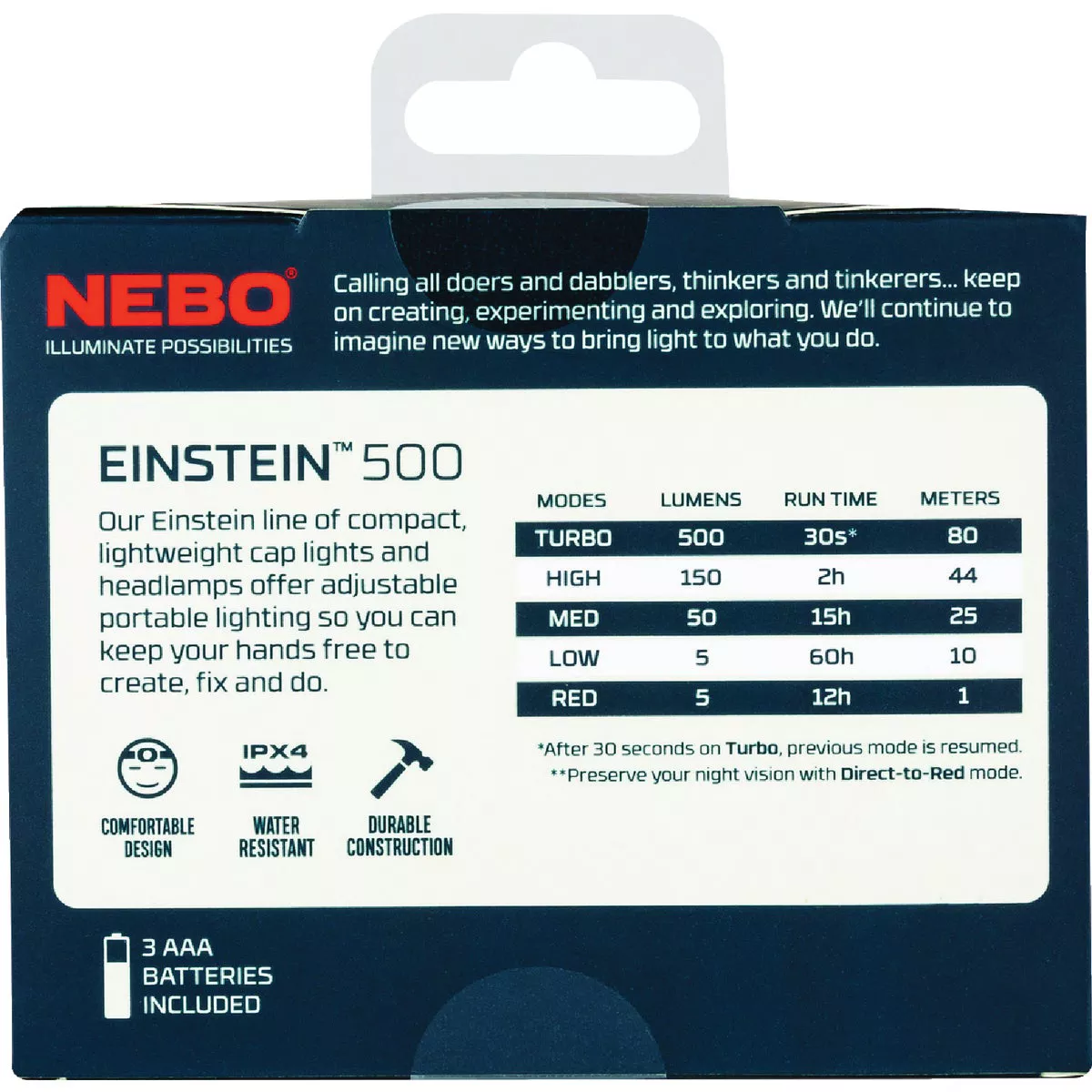 Nebo Einstein 500 Lm. LED 3AAA Headlamp - photo 3