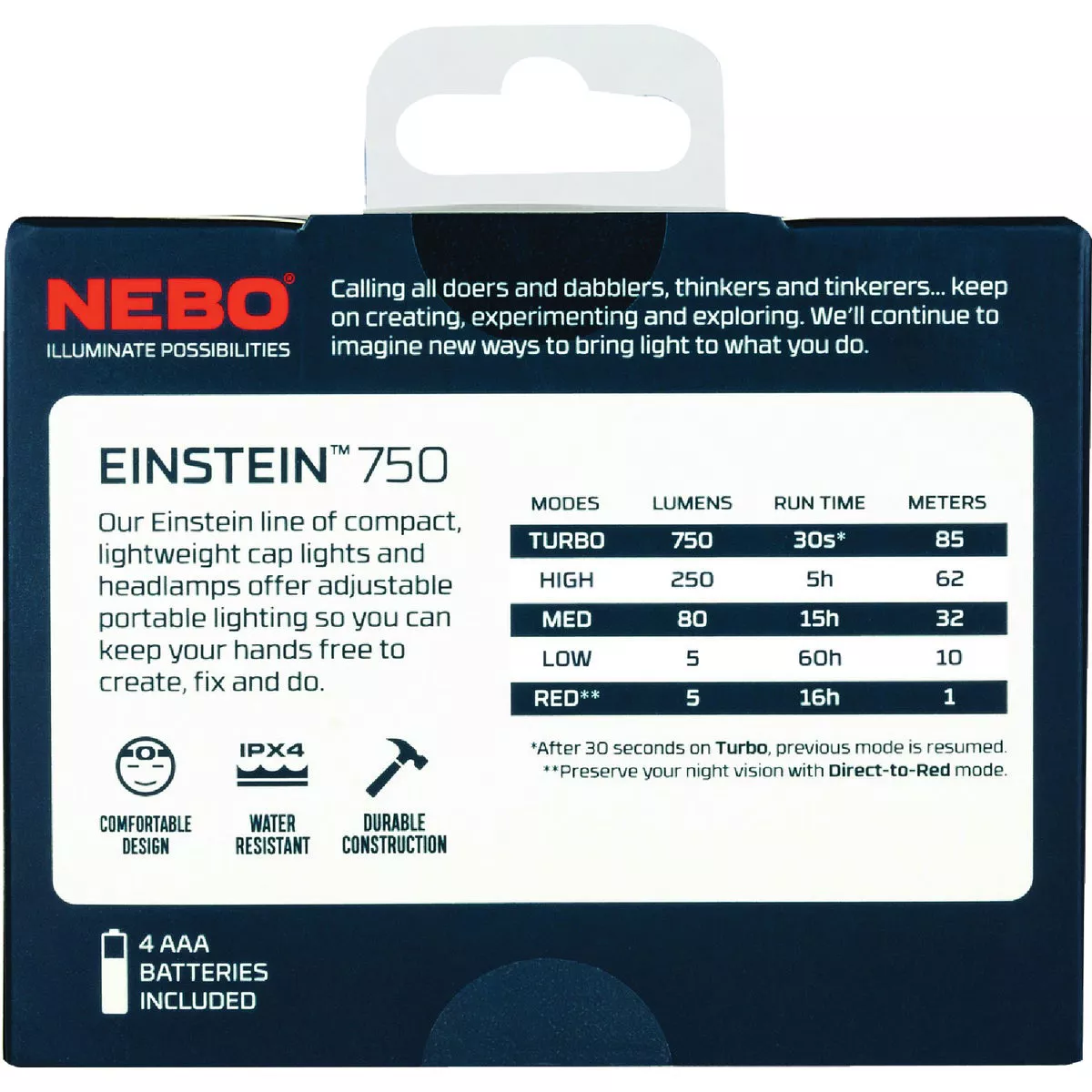 Nebo Einstein 750 Lm. LED 4AAA Headlamp - photo 3