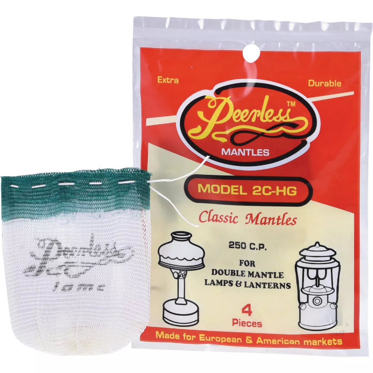 Peerless #21 Style Standard Tie Lantern Mantle (4-Pack) - photo 2