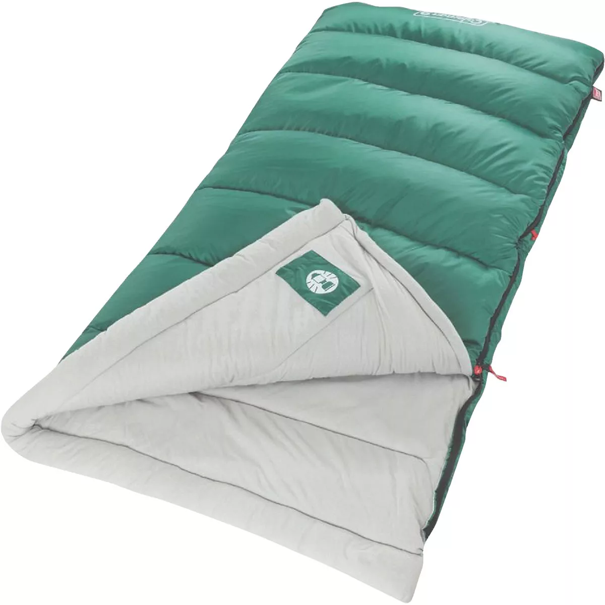 Coleman 40 Deg F 33 In. W. x 75 In. L. Green Adult Sleeping Bag
