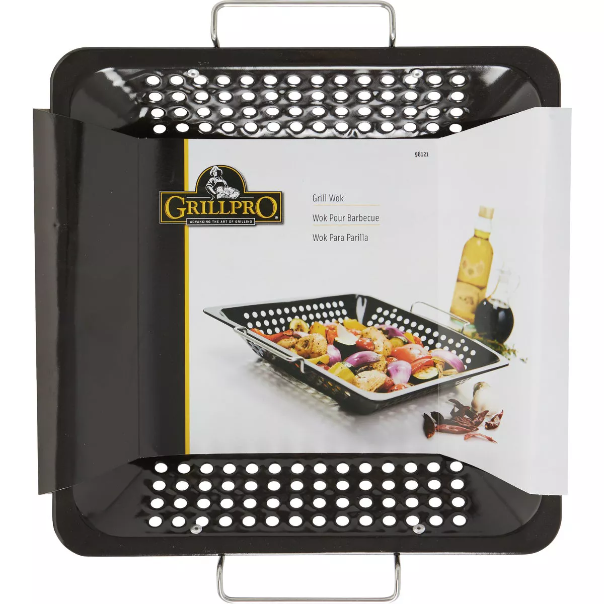 GrillPro 12 In. x 12 In. Non-Stick Gourmet Wok - photo 3