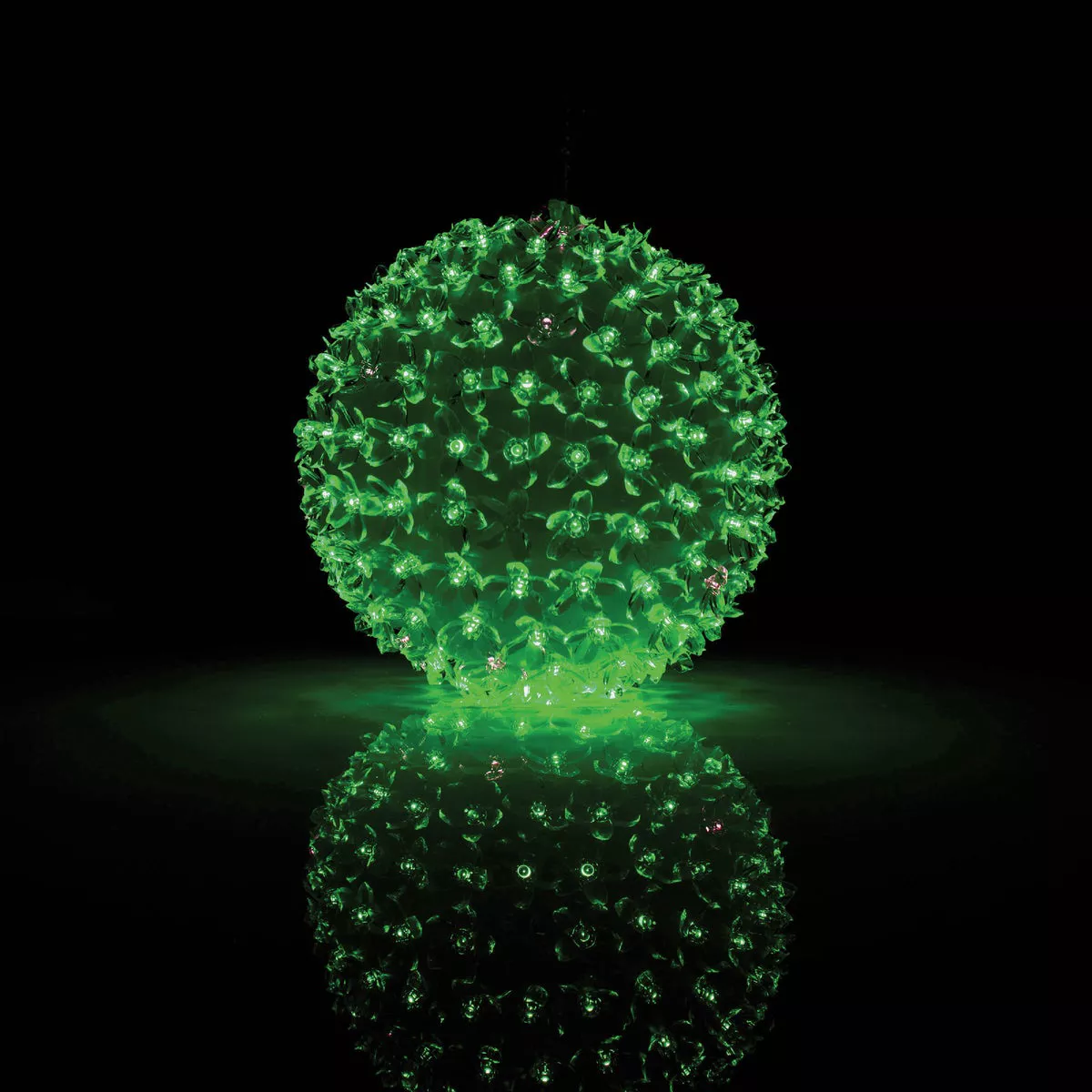 Alpine 5 In. Green & Red LED Sphere Christmas Ornament - photo 3