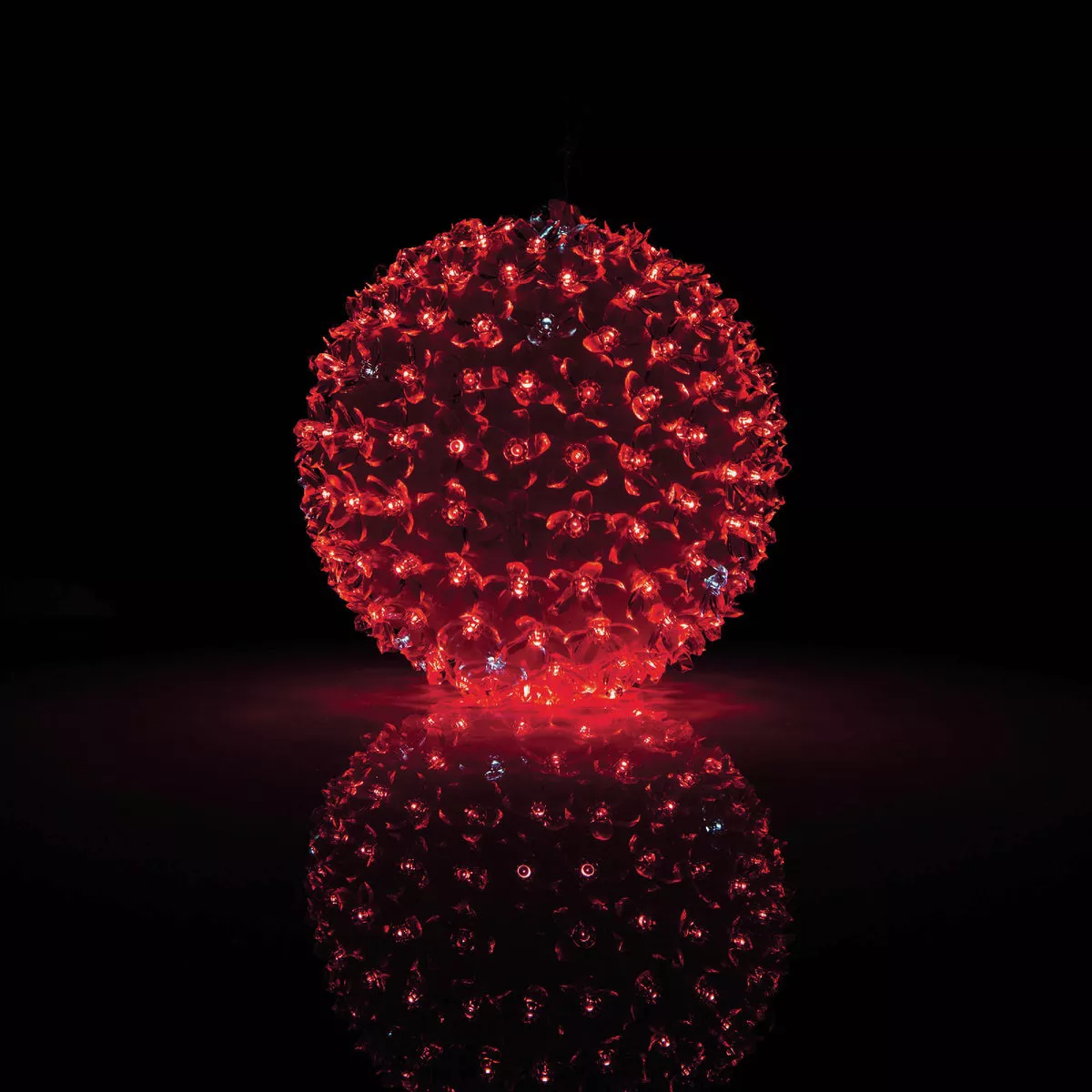 Alpine 5 In. Green & Red LED Sphere Christmas Ornament - photo 2