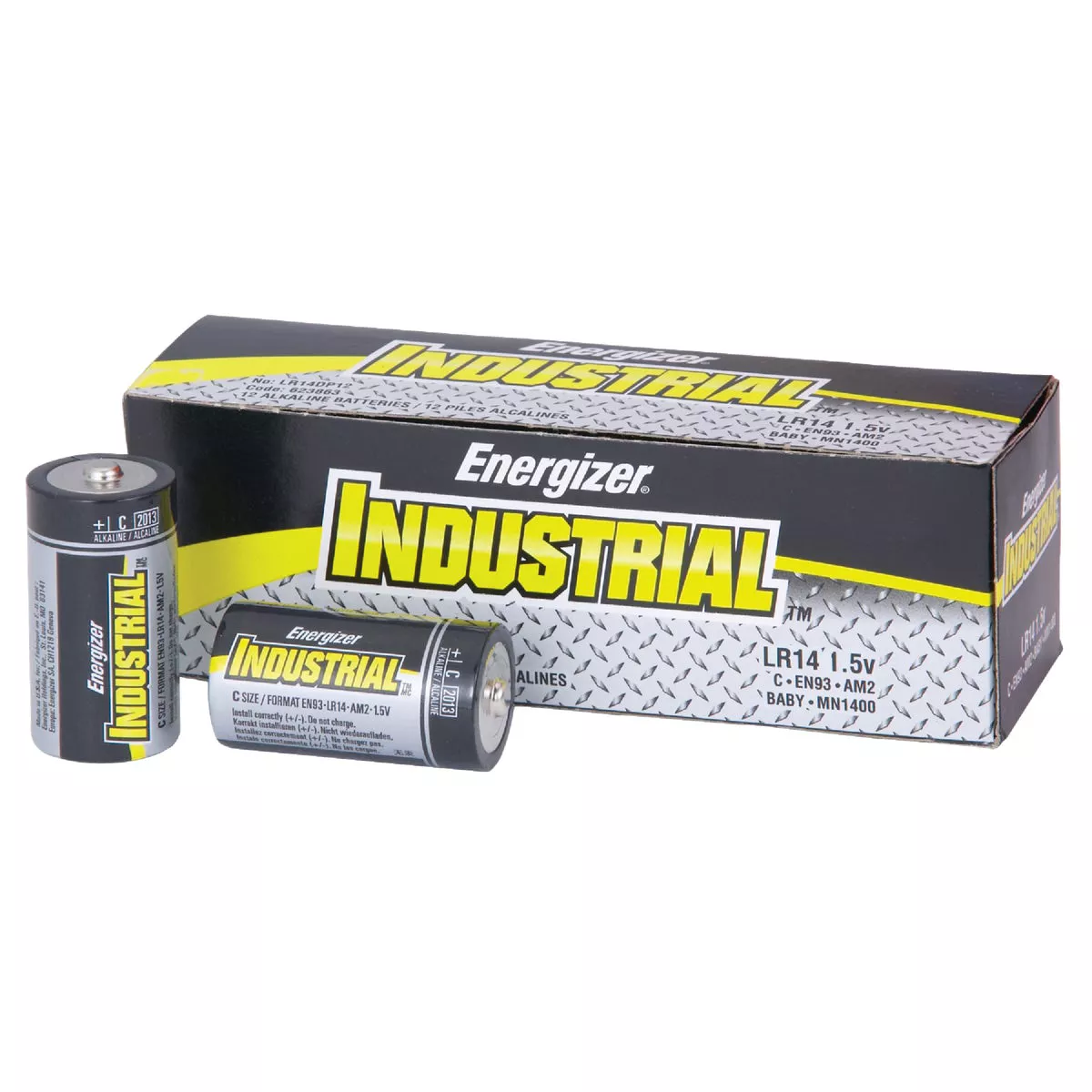 Energizer Industrial C Alkaline Battery (12-Pack)