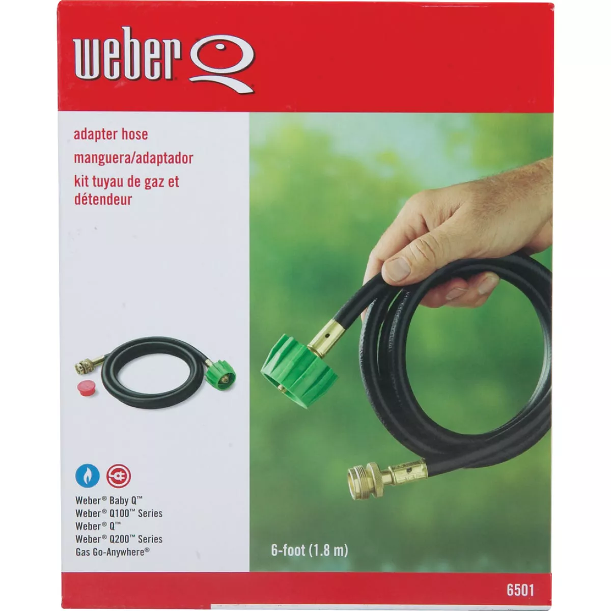Weber Q Grill 6 Ft. QCC1 Rubber LP Hose with Adapter - photo 2