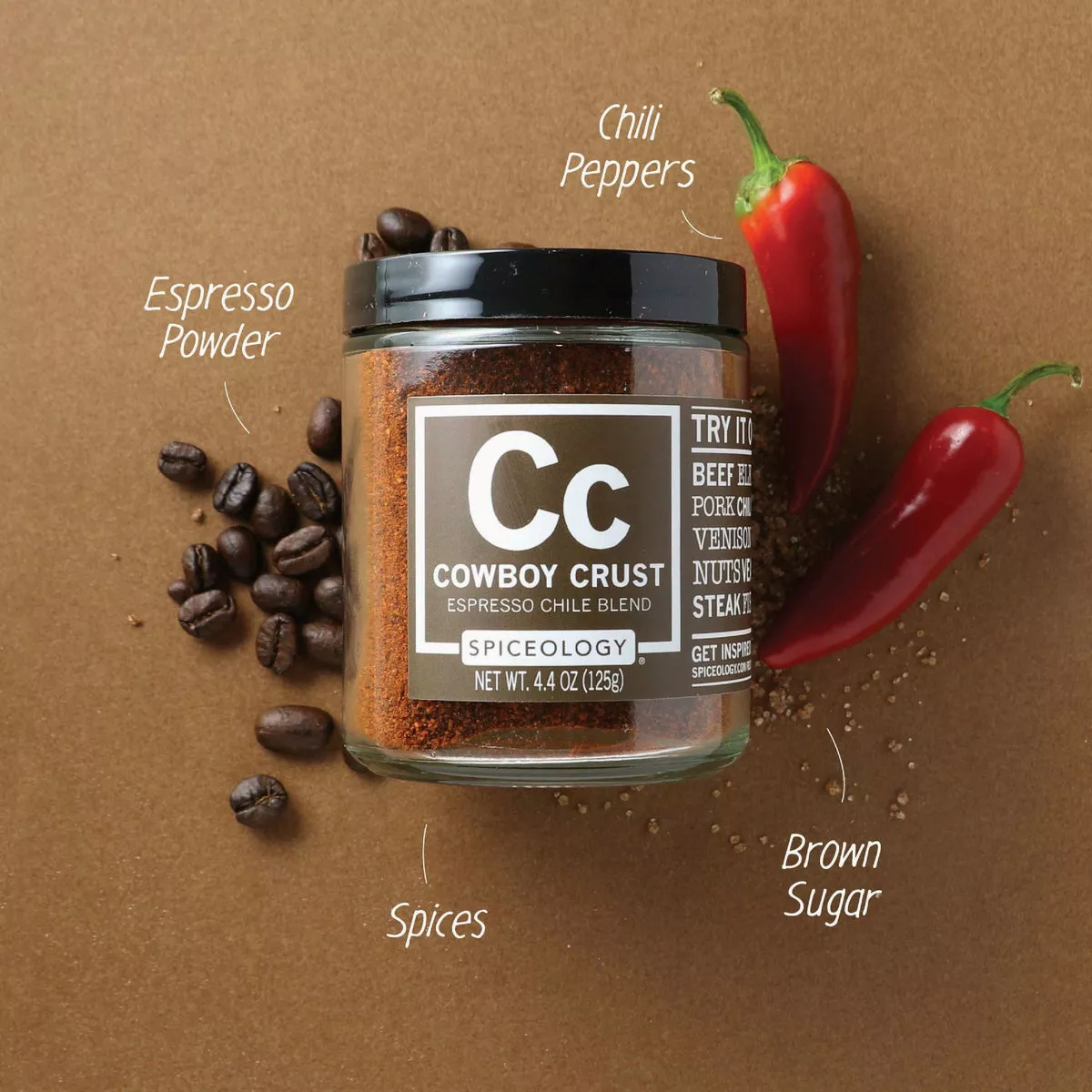 Spicelogy Cowboy Crust 4.4 Oz. Espresso Chile Blend Rub - photo 2