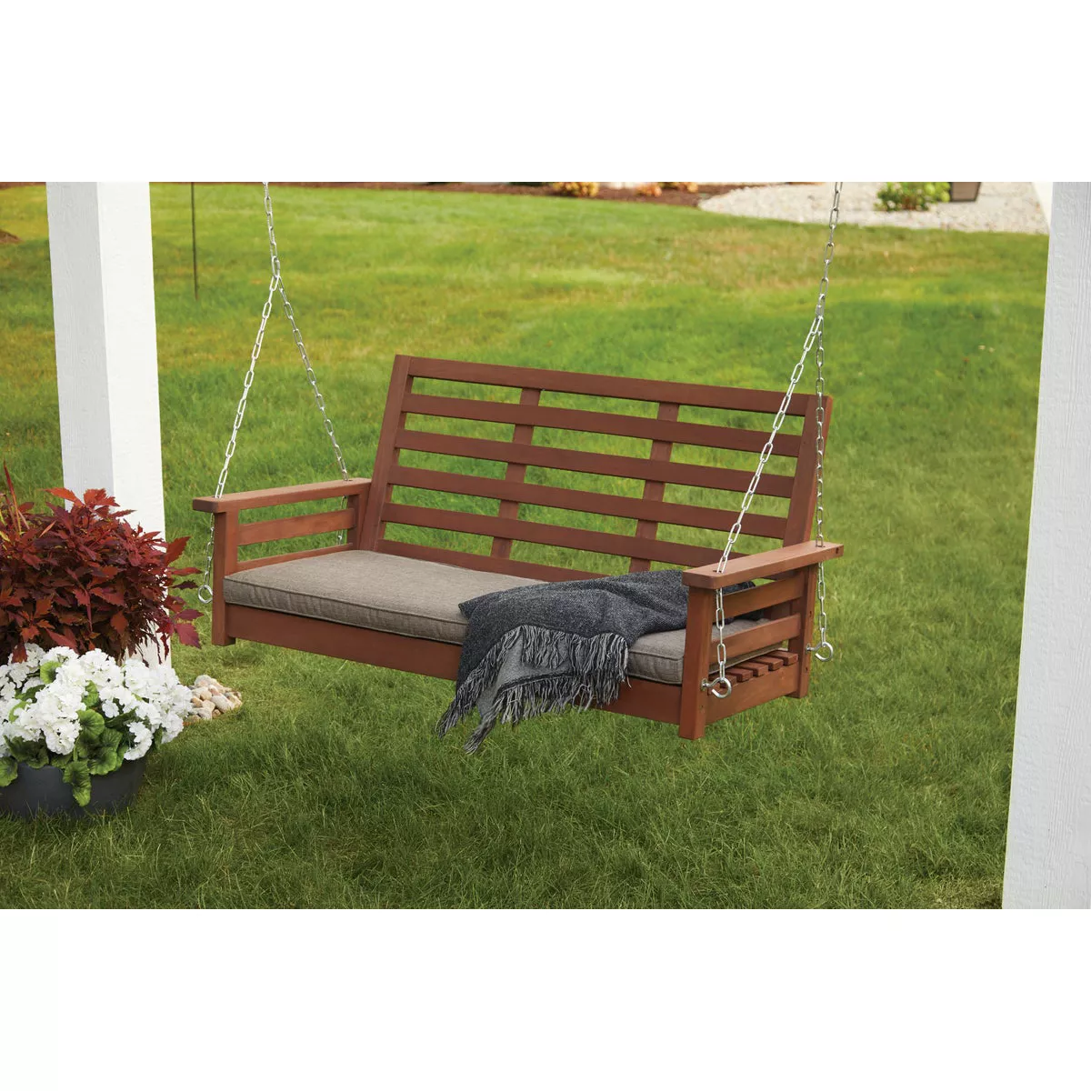 Jack Post 51 In. W. x 23.5 In. H. x 24 In. D. Indonesian Hardwood Porch Swing - photo 2