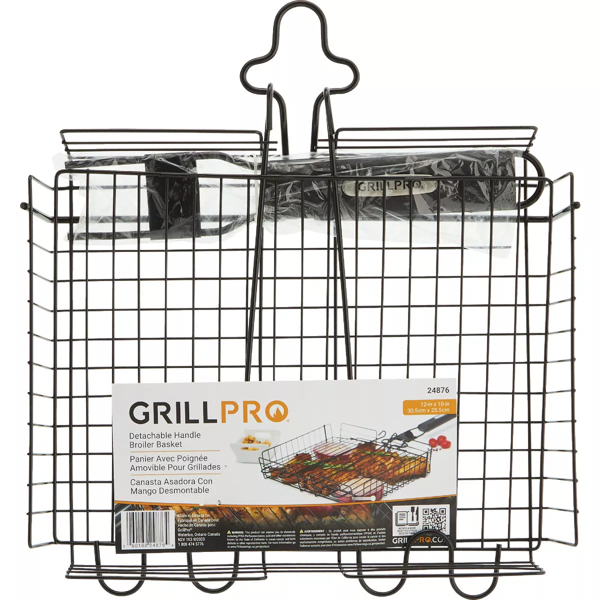 GrillPro Deluxe 9.5 In. W. x 12 In. L. Steel Broiler Grill Basket - photo 2