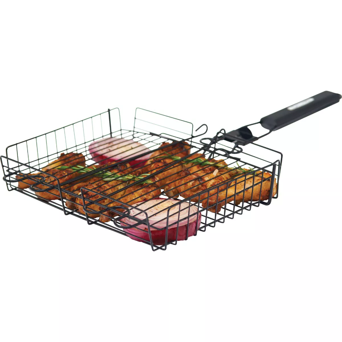 GrillPro Deluxe 9.5 In. W. x 12 In. L. Steel Broiler Grill Basket - photo 3