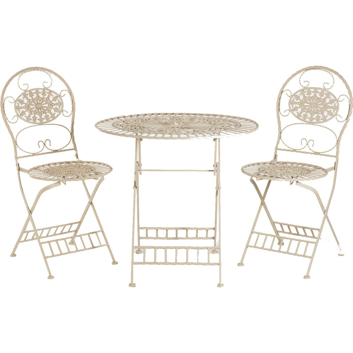 Alpine 3 Piece Vintage Cream Color Metal Bistro Set Do it Best