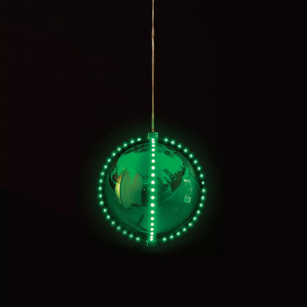 Alpine 7 In. Green Chasing LED Ball Christmas Ornament - photo 3