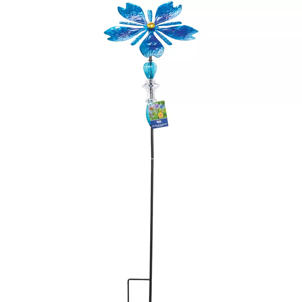 Alpine 37 In. H. Colorful Glass Flower & Gem Wind Spinner Stake - photo 5