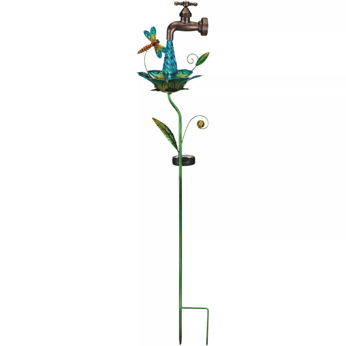 Regal Art & Gift 36 In. Dragonfly Waterdrop LED Solar Stake Light